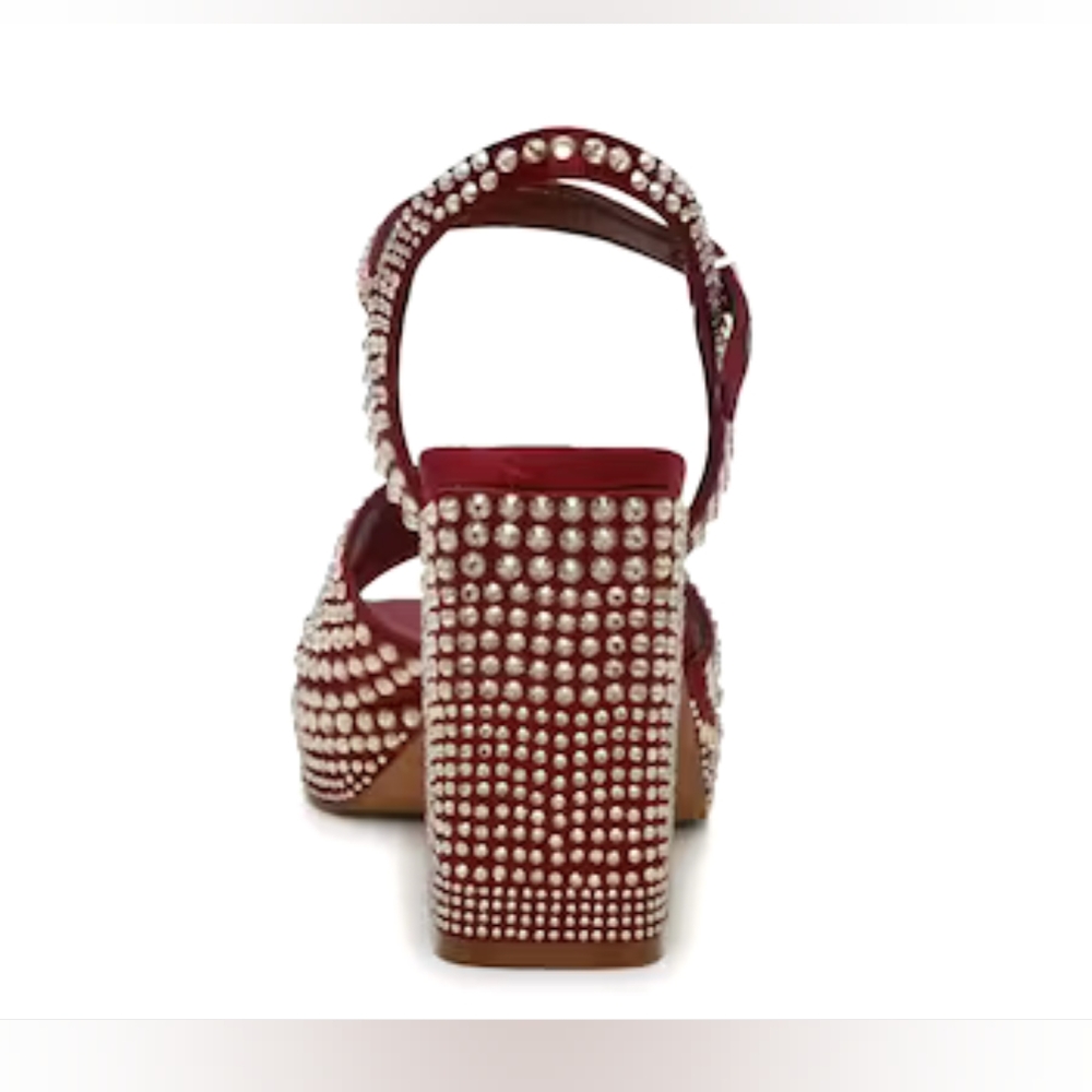 🐾VINCE CAMUTO VP-Pava Platform Heels in Burgundy Bordo Satin - Picture 8 of 17